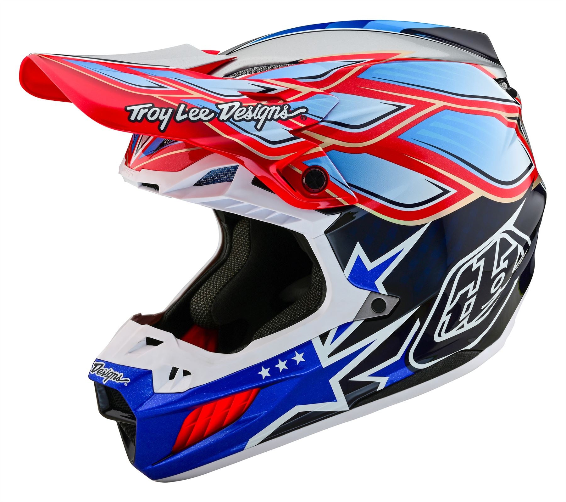 Troy Lee Designs 2025 SE5 Carbon Helmet Wings Navy